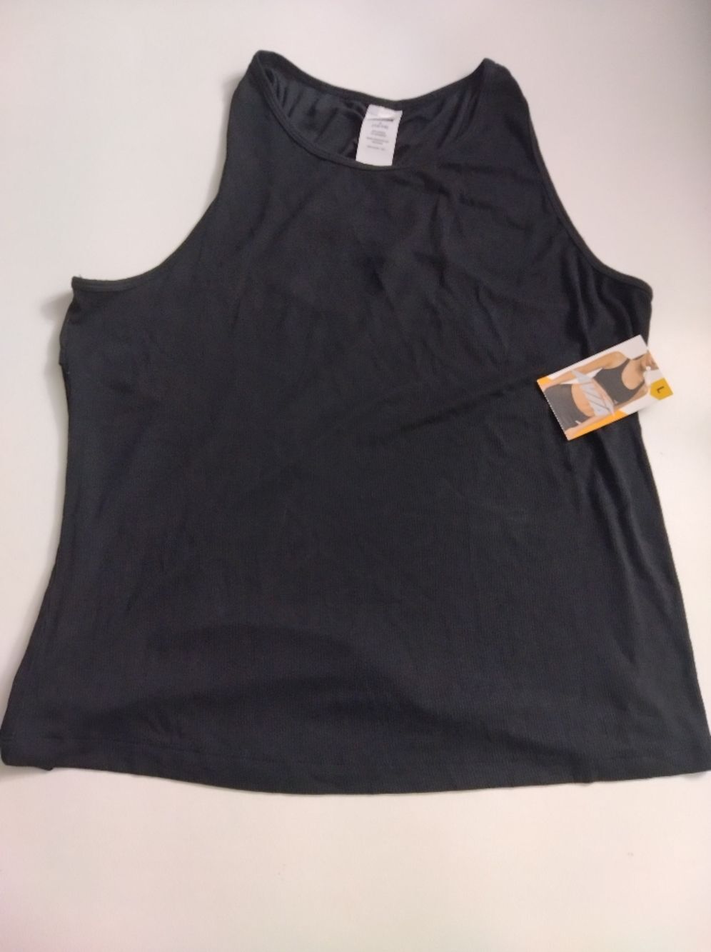 Avia Women's Rib Twist Back Tank New Size L 12-14 Black